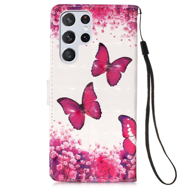 Futrola Samsung Galaxy S22 Ultra 5G Crveni Leptiri
