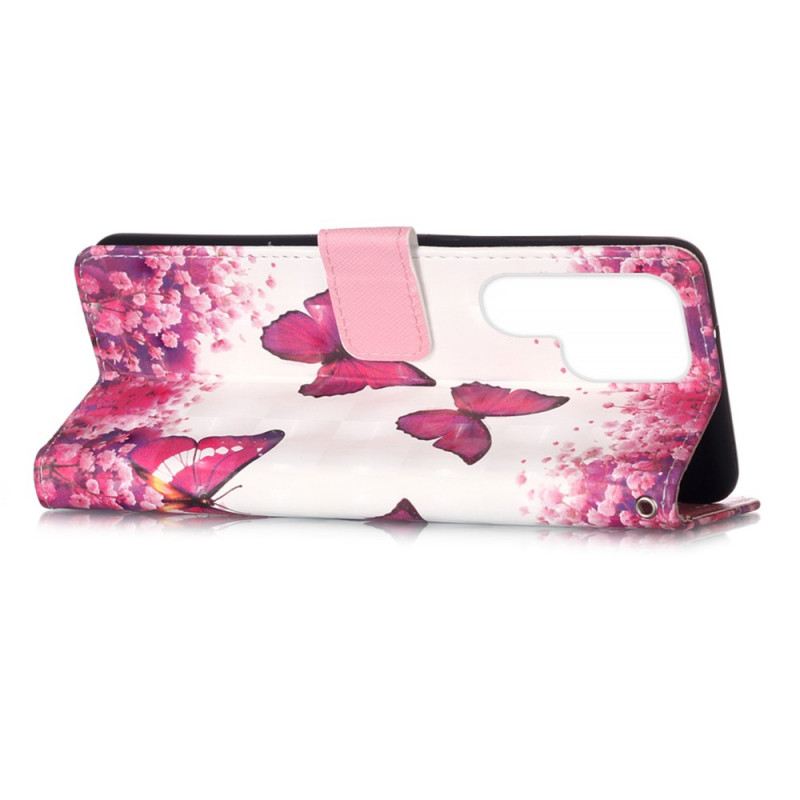 Futrola Samsung Galaxy S22 Ultra 5G Crveni Leptiri
