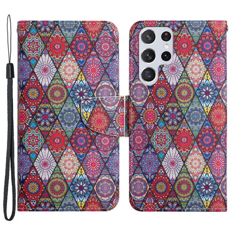 Futrola Samsung Galaxy S22 Ultra 5G Šareni Uzorak Tapiserije