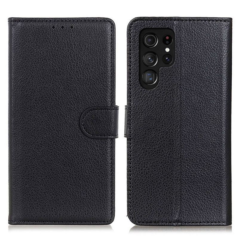 Futrola Samsung Galaxy S22 Ultra 5G Tradicionalna Litchi Koža