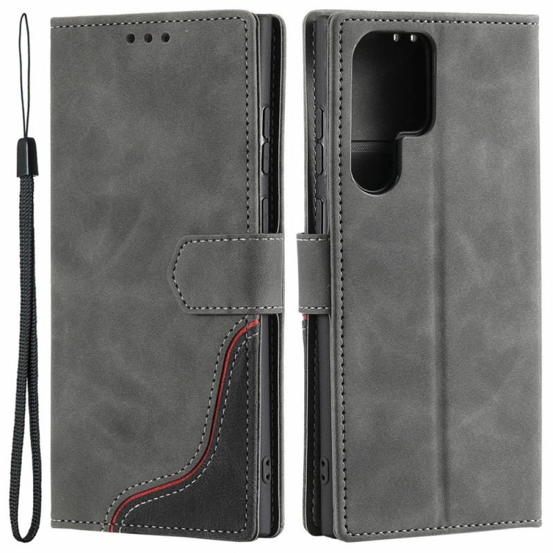 Kožna Futrola Samsung Galaxy S22 Ultra 5G Skin-feel Wave