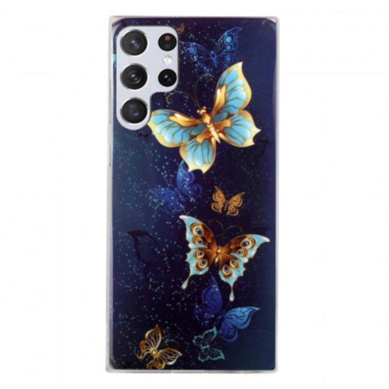 Maskica Samsung Galaxy S22 Ultra 5G Fluorescentni Leptiri