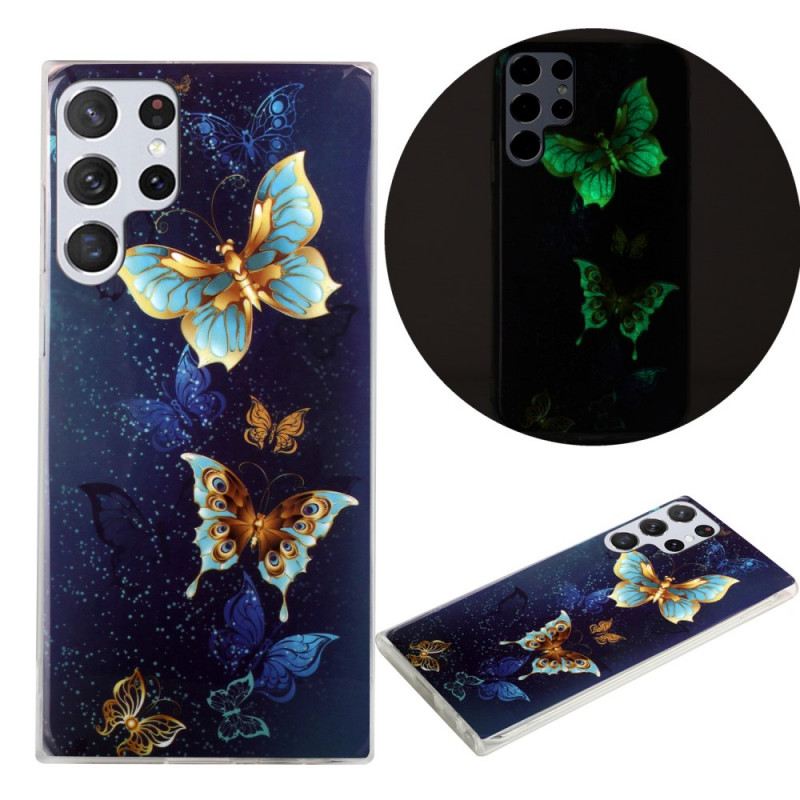 Maskica Samsung Galaxy S22 Ultra 5G Fluorescentni Leptiri