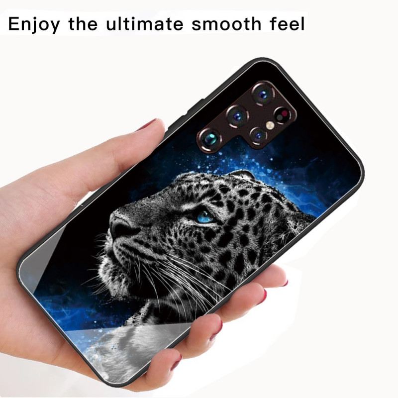 Maskica Samsung Galaxy S22 Ultra 5G Kaljeno Staklo Feline Face