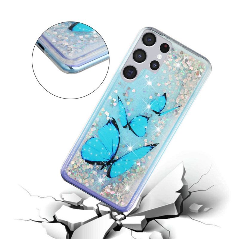 Maskica Samsung Galaxy S22 Ultra 5G Leptiri Sa Šljokicama
