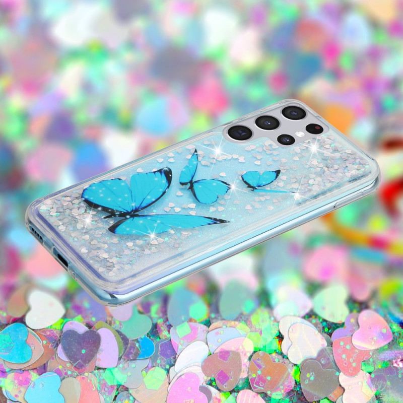 Maskica Samsung Galaxy S22 Ultra 5G Leptiri Sa Šljokicama