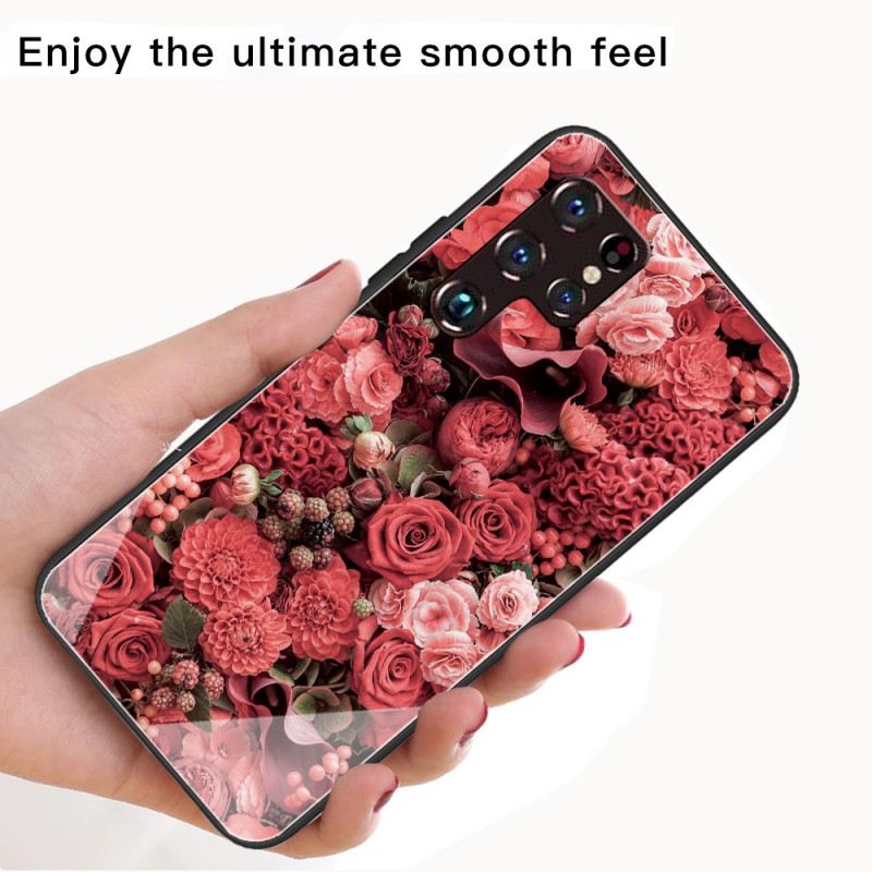 Maskica Samsung Galaxy S22 Ultra 5G Rose Flowers Kaljeno Staklo