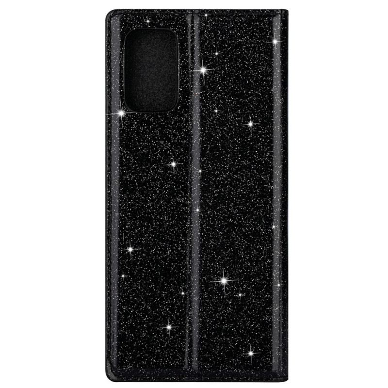 Flip Futrola Samsung Galaxy M51 Kožna Futrola Stil Sa Šljokicama