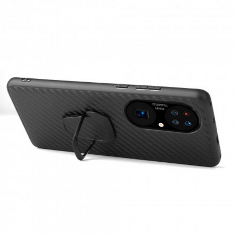 Maskica Huawei P50 Prsten-potpora U Stilu Leoparda