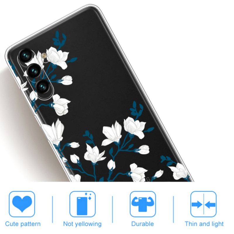 Maskica Samsung Galaxy A13 5G / A04s Bijelo Cvijeće