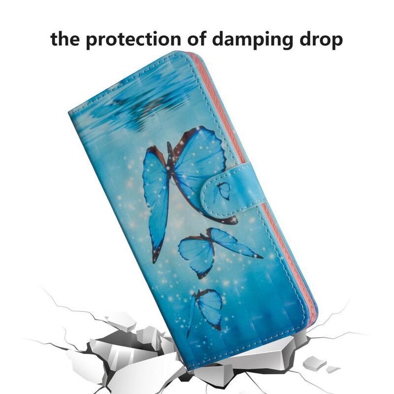 Flip Futrola Samsung Galaxy A20s Leteći Plavi Leptiri