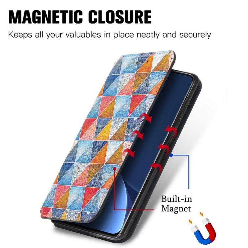 Flip Futrola Xiaomi 12 Pro Kožna Futrola Caseneo Rfid Dizajn