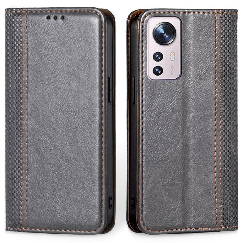 Flip Futrola Xiaomi 12 Pro Kožna Futrola Efekt Vintage Kože