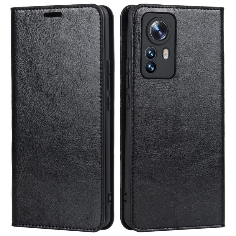 Flip Futrola Xiaomi 12 Pro Kožna Futrola Prava Koža