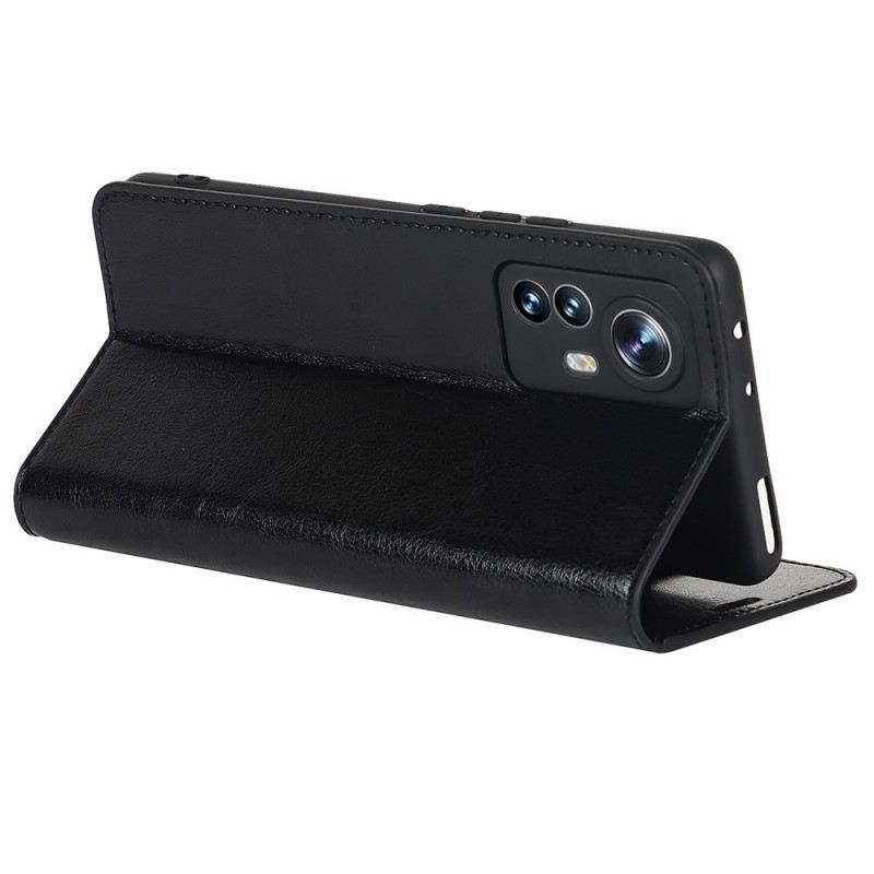 Flip Futrola Xiaomi 12 Pro Kožna Futrola Prava Koža