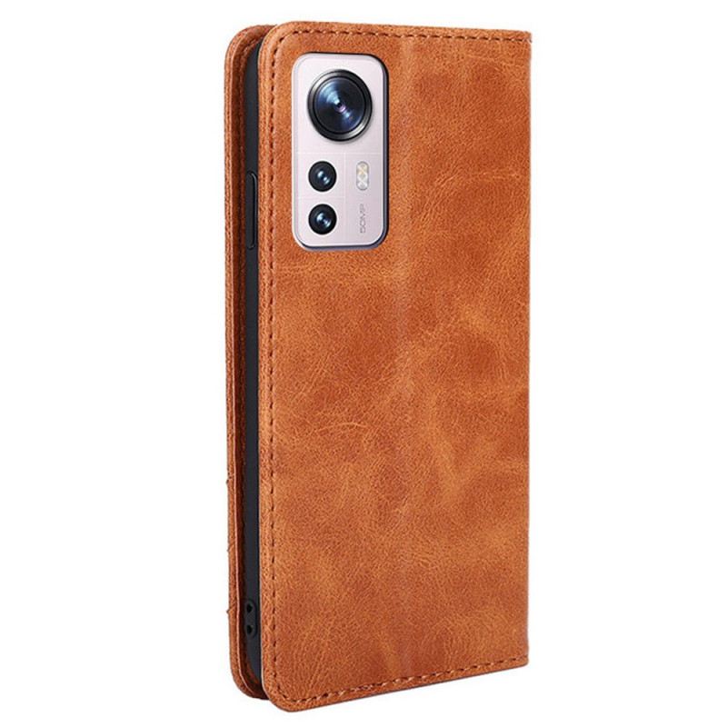 Flip Futrola Xiaomi 12 Pro Kožna Futrola Stilska Kožna Zakovica