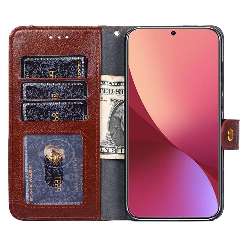 Flip Futrola Xiaomi 12 Pro Kožna Futrola Stilska Kožna Zakovica