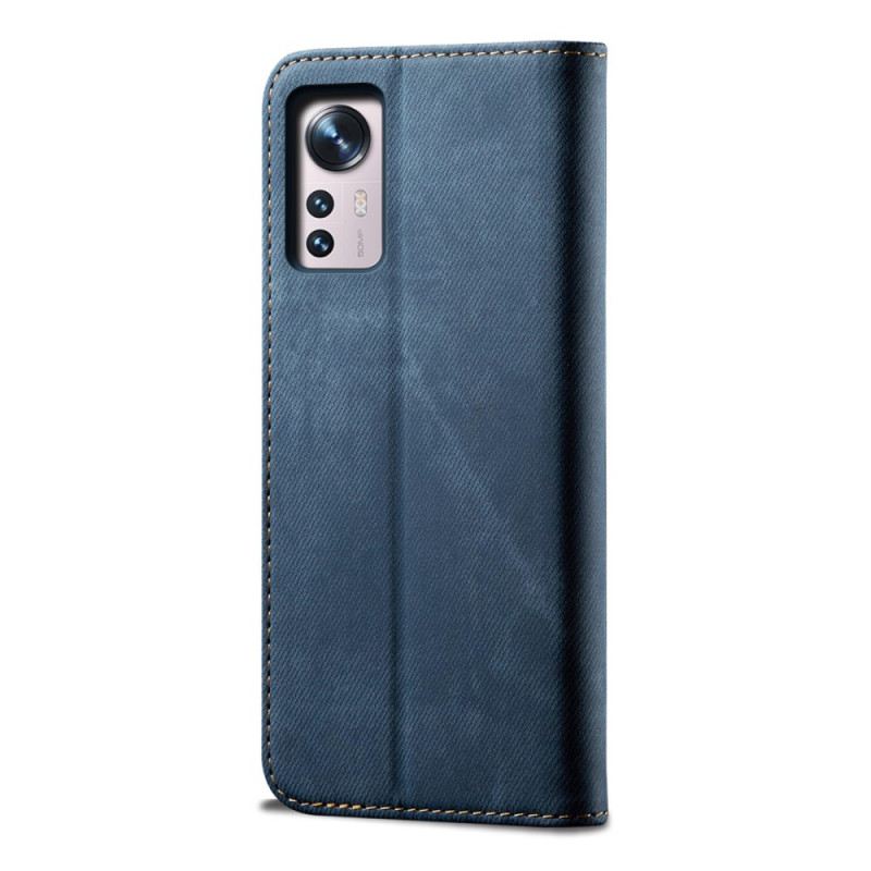 Flip Futrola Xiaomi 12 Pro Kožna Futrola Traper Tkanina