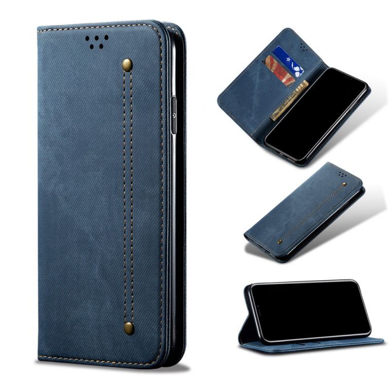 Flip Futrola Xiaomi 12 Pro Kožna Futrola Traper Tkanina