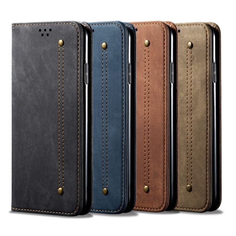 Flip Futrola Xiaomi 12 Pro Kožna Futrola Traper Tkanina