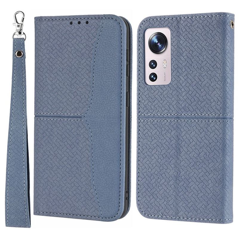 Futrola Xiaomi 12 Pro Stil Od Pletene Kože S Remenčićima