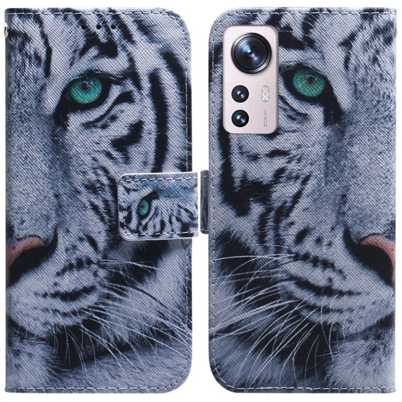 Kožna Futrola Xiaomi 12 Pro Bijeli Tigar