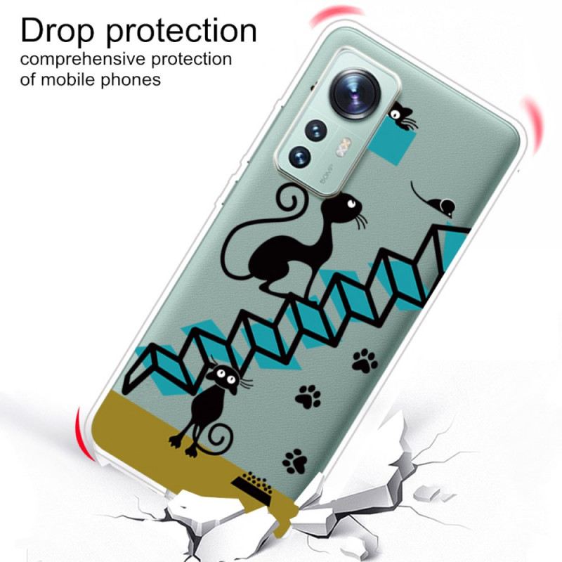Maskica Xiaomi 12 Pro Mačke Na Stepenicama