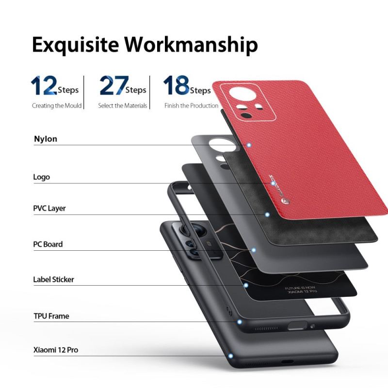 Maskica Xiaomi 12 Pro Najlon Serije Dux Ducis Fino