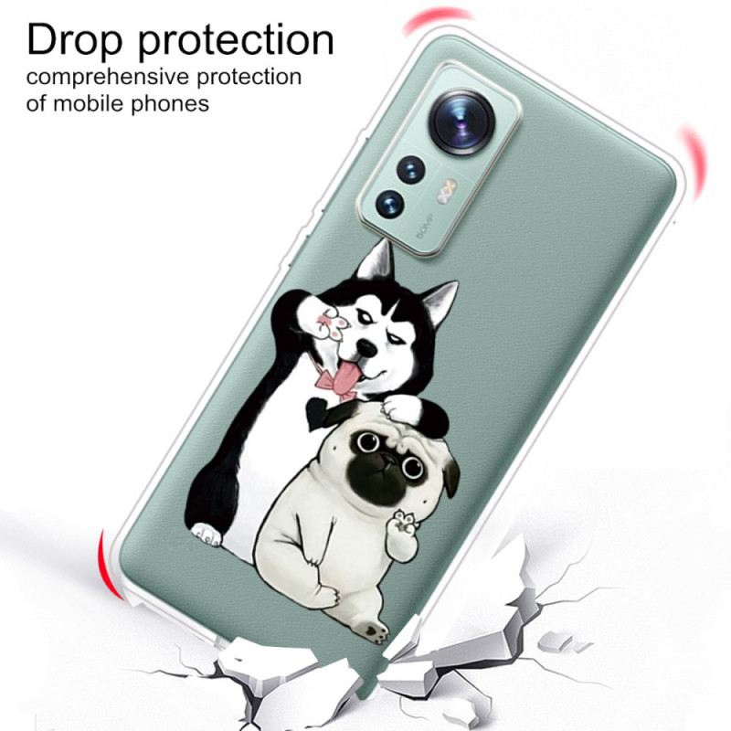 Maskica Xiaomi 12 Pro Silikonski Smiješni Psi