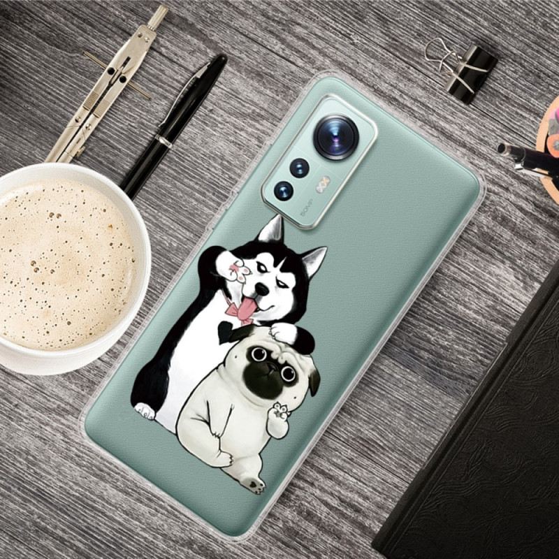 Maskica Xiaomi 12 Pro Silikonski Smiješni Psi