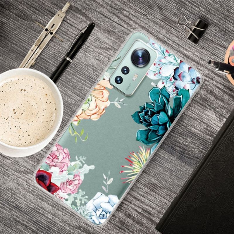 Maskica Xiaomi 12 Pro Silikonsko Poljsko Cvijeće
