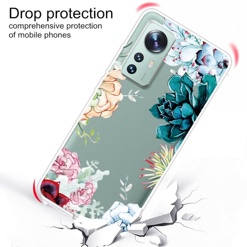 Maskica Xiaomi 12 Pro Silikonsko Poljsko Cvijeće