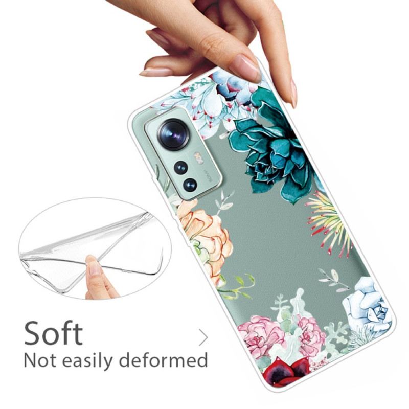 Maskica Xiaomi 12 Pro Silikonsko Poljsko Cvijeće