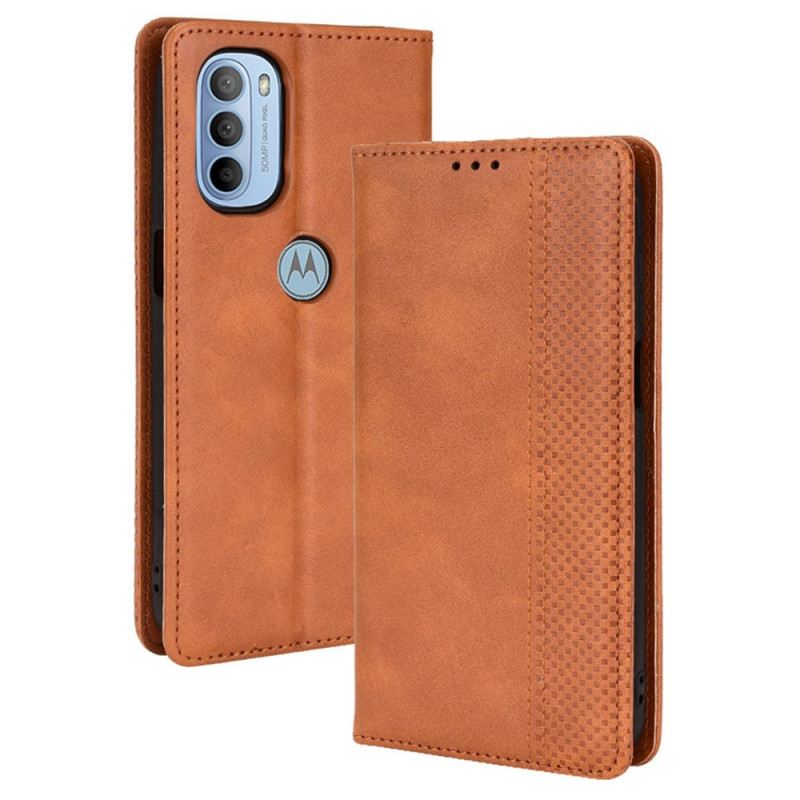 Flip Futrola Moto G41 / G31 Kožna Futrola Efekt Stilizirane Vintage Kože