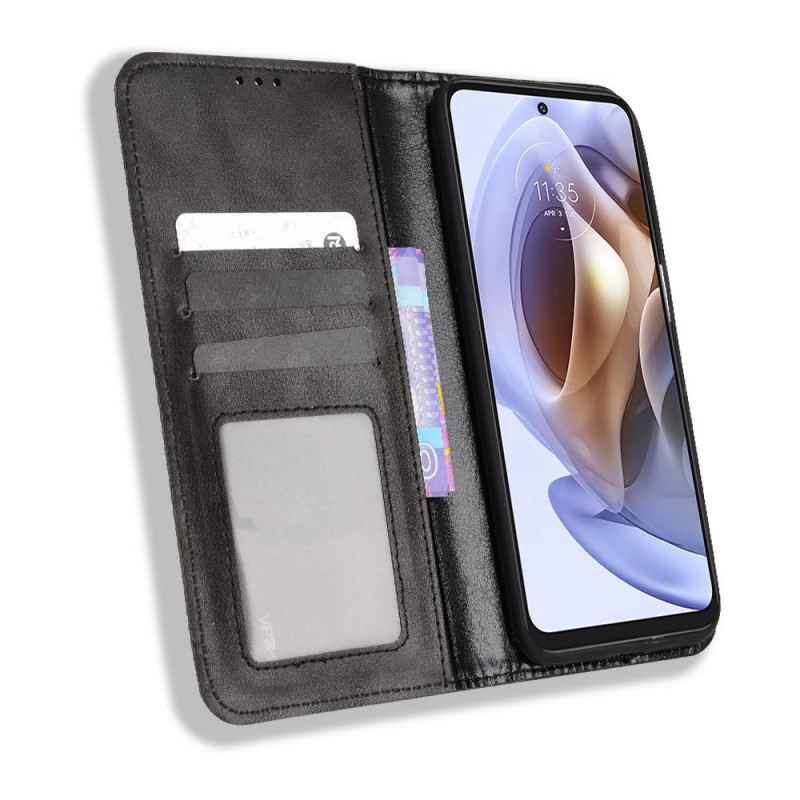 Flip Futrola Moto G41 / G31 Kožna Futrola Efekt Stilizirane Vintage Kože