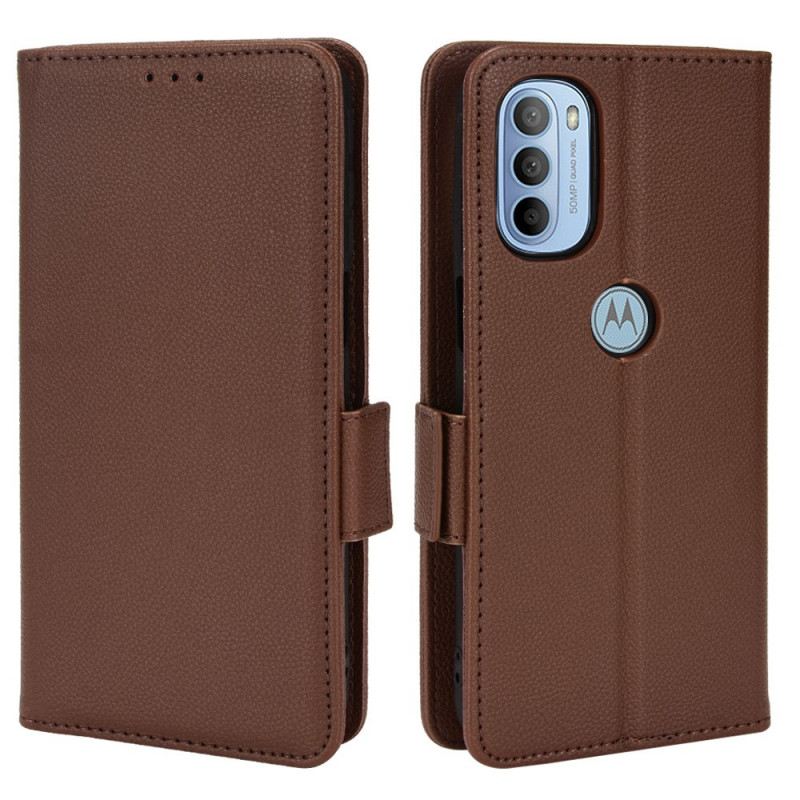 Futrola Moto G41 / G31 Flip Futrola Flap Double Litchi Nove Boje