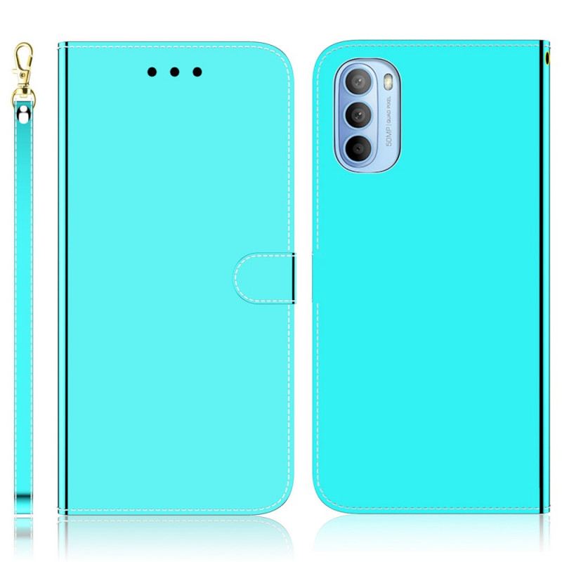 Futrola Moto G41 / G31 Poklopac Ogledala Od Umjetne Kože