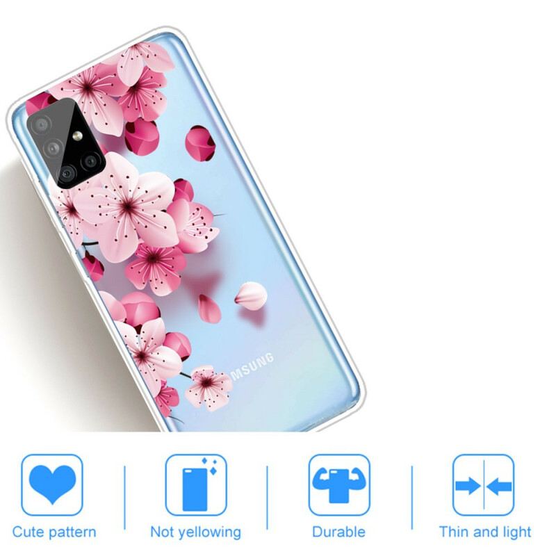 Maskica Samsung Galaxy A51 Mali Ružičasti Cvjetovi